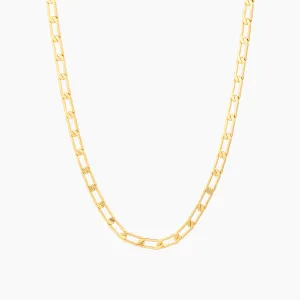 Flat Curb-Link Charm Necklace