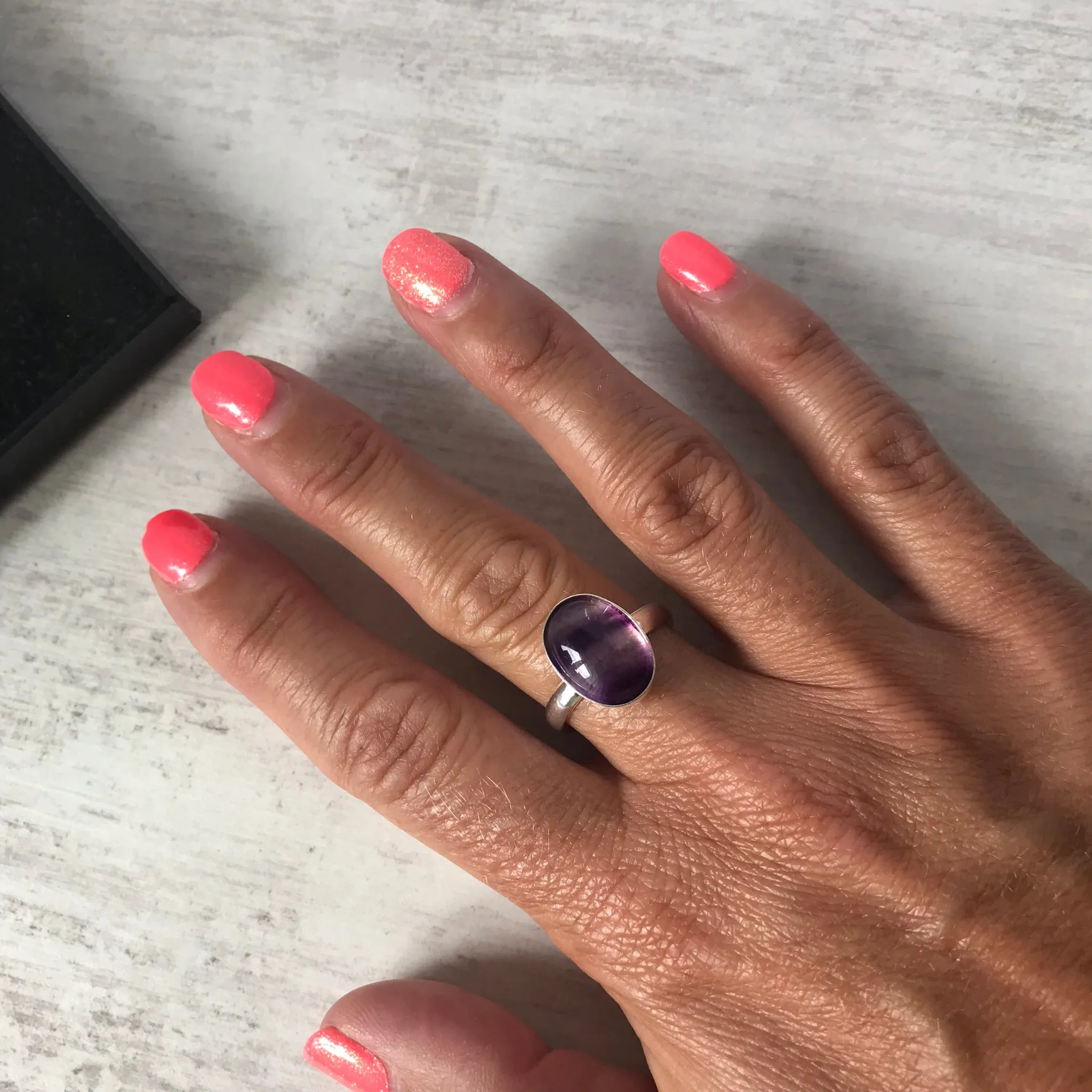 Fluorite Gemstone Ring