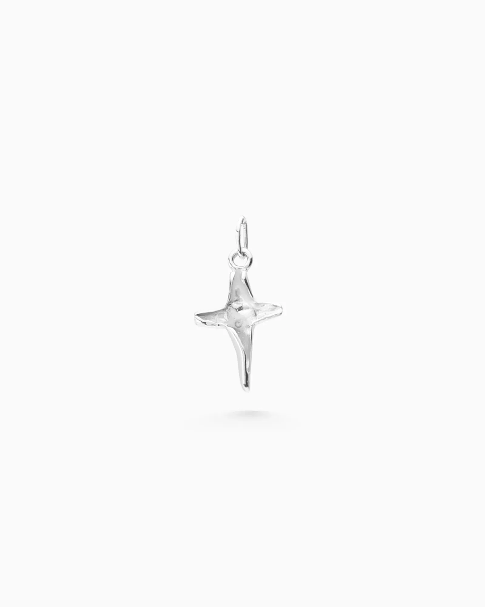 Folded Cross Charm | Silver