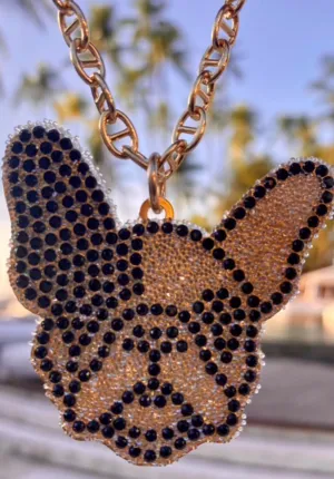 French Bulldog Gold Necklace