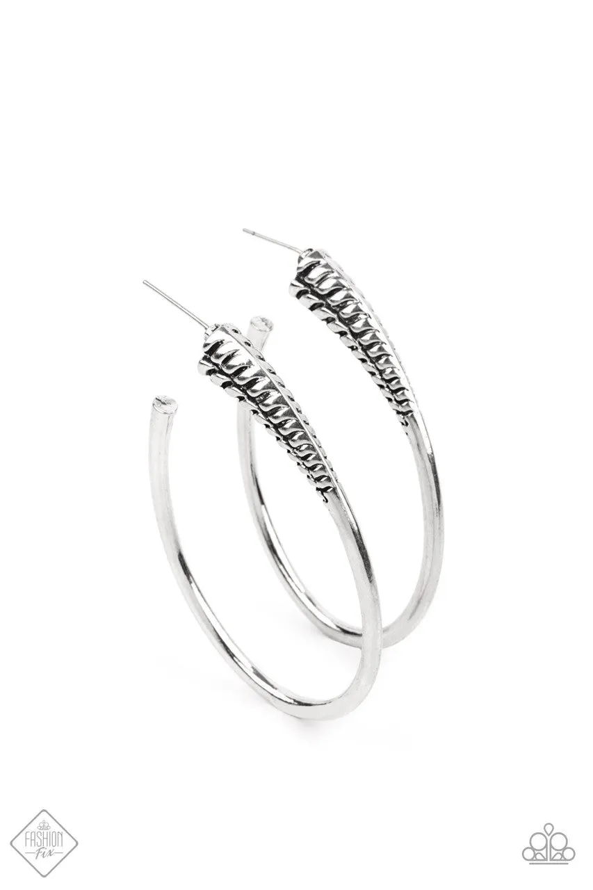 Fully Loaded Silver Paparazzi Earrings