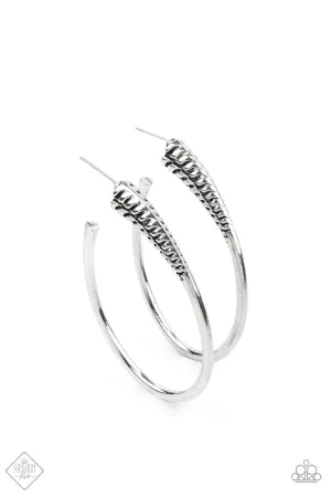 Fully Loaded Silver Paparazzi Earrings