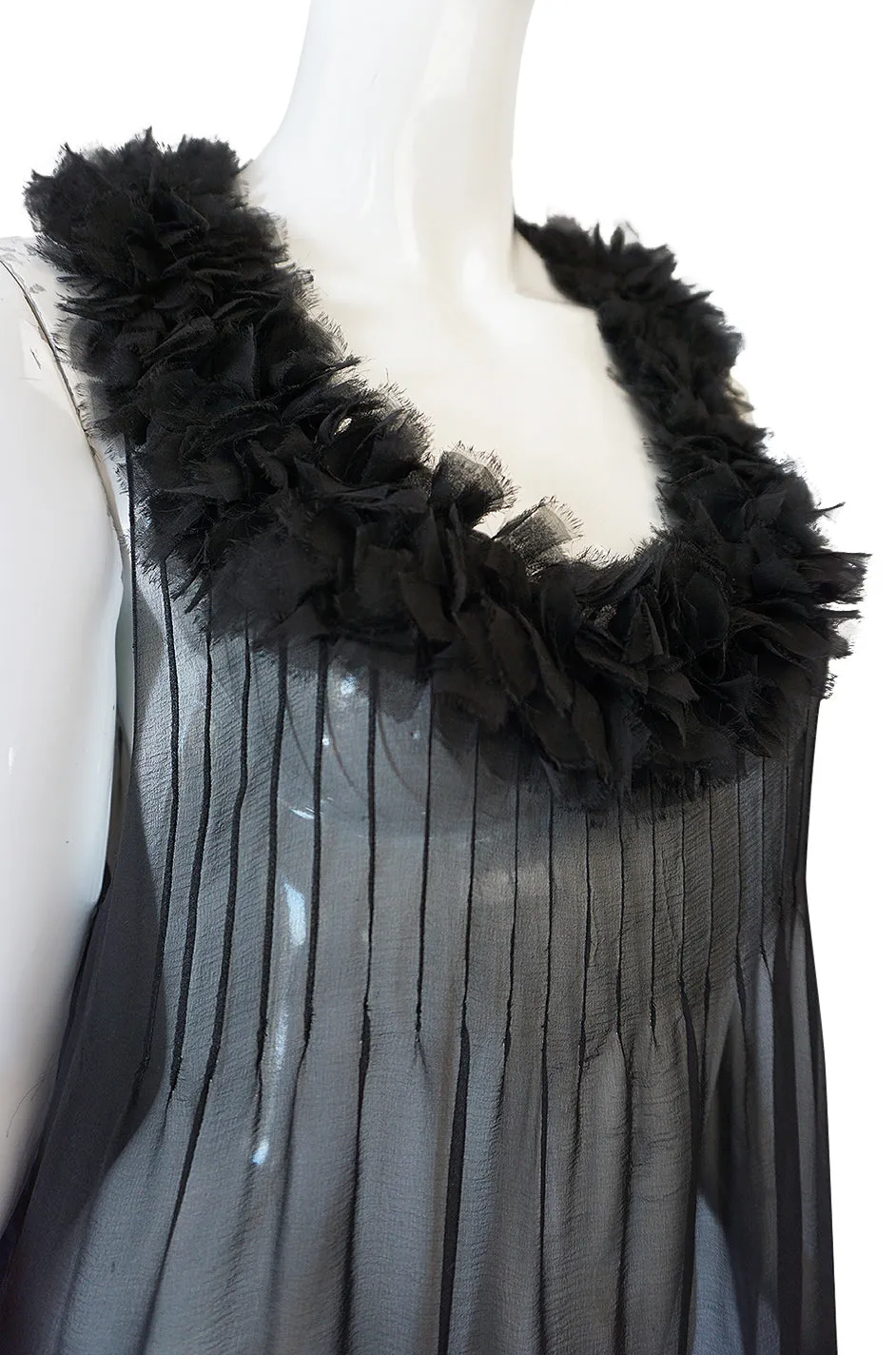 F/W 2006 Chanel Runway Semi-Sheer Silk Baby Doll Dress