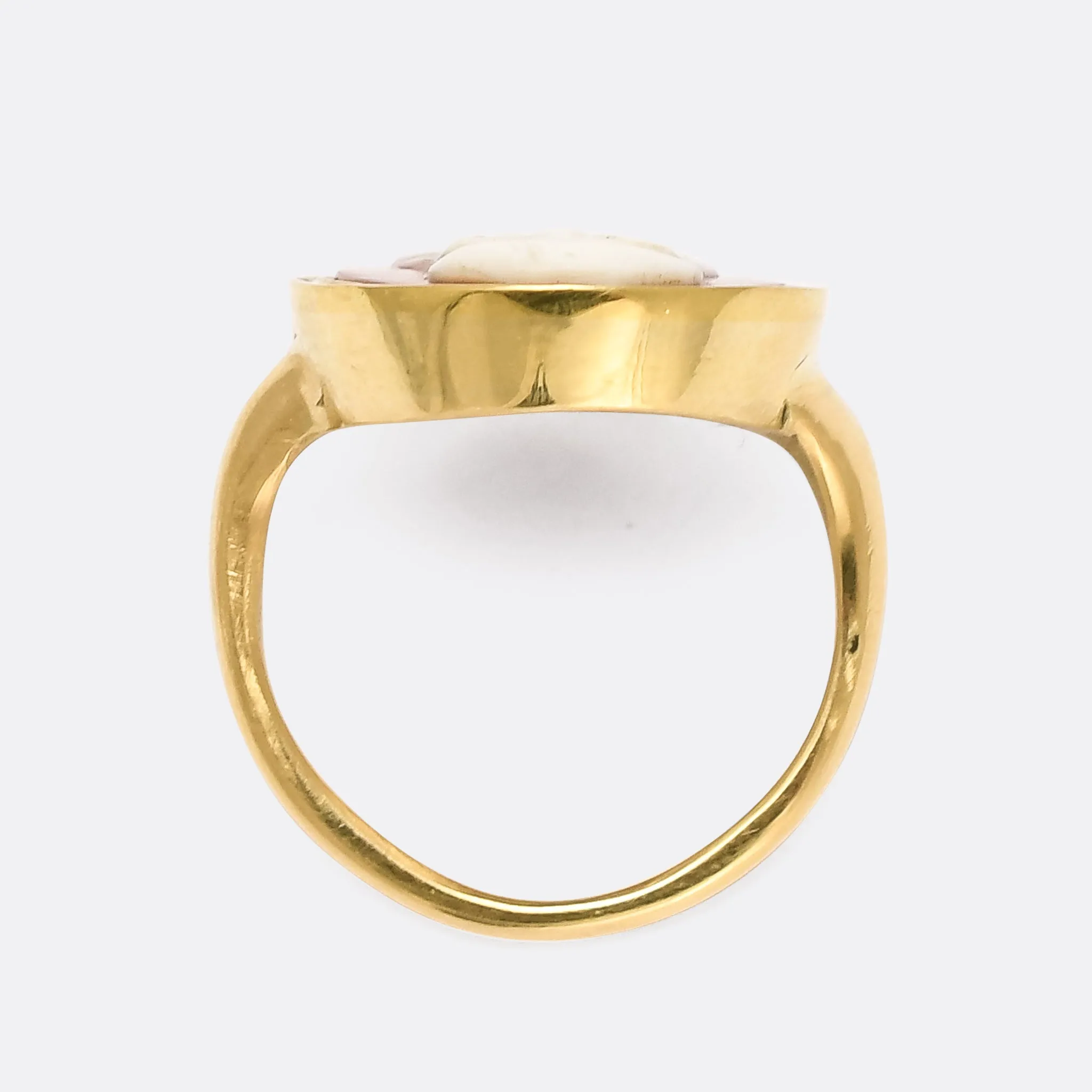 Georgian "Prosopon" Greek Theatre Mask Cameo Ring