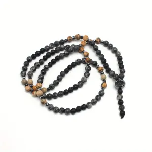 Glitter Stone Beaded Y Necklace