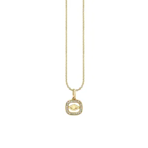 Gold & Diamond Eye Open Icon Charm