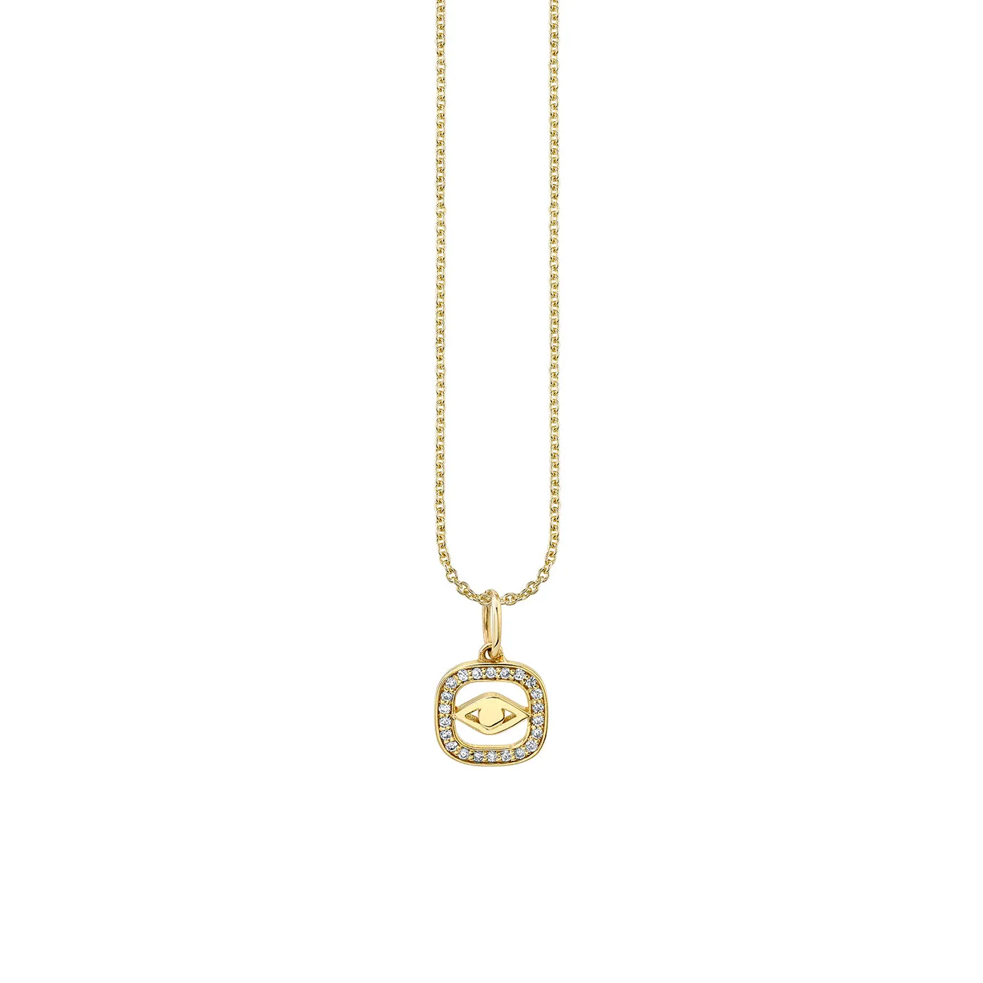 Gold & Diamond Eye Open Icon Charm