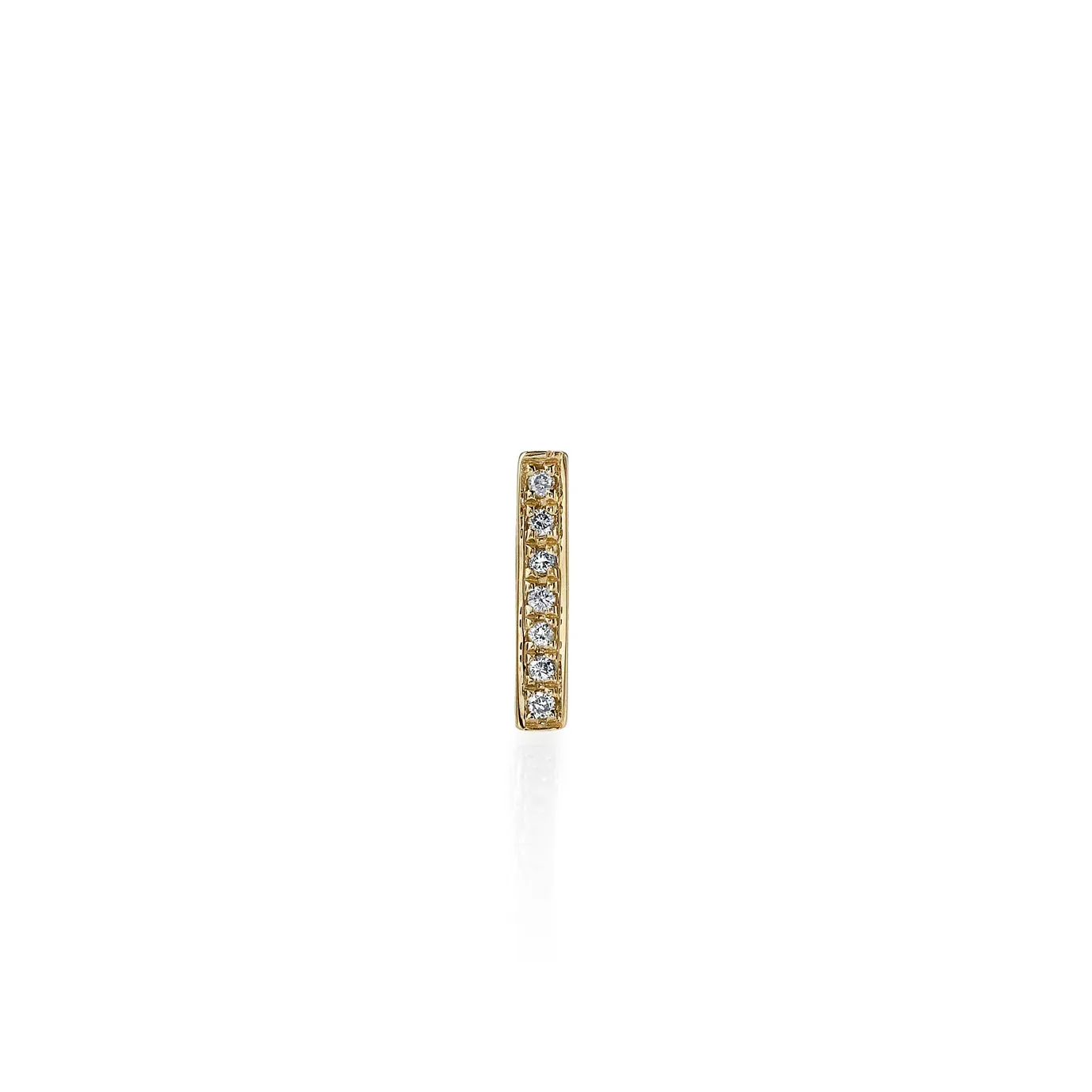 Gold & Diamond Small Bar Stud