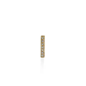 Gold & Diamond Small Bar Stud