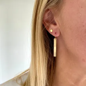 Gold Bar Earrings