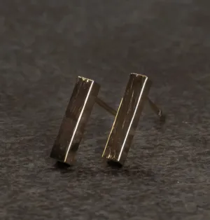 Gold Bar Stud Earring