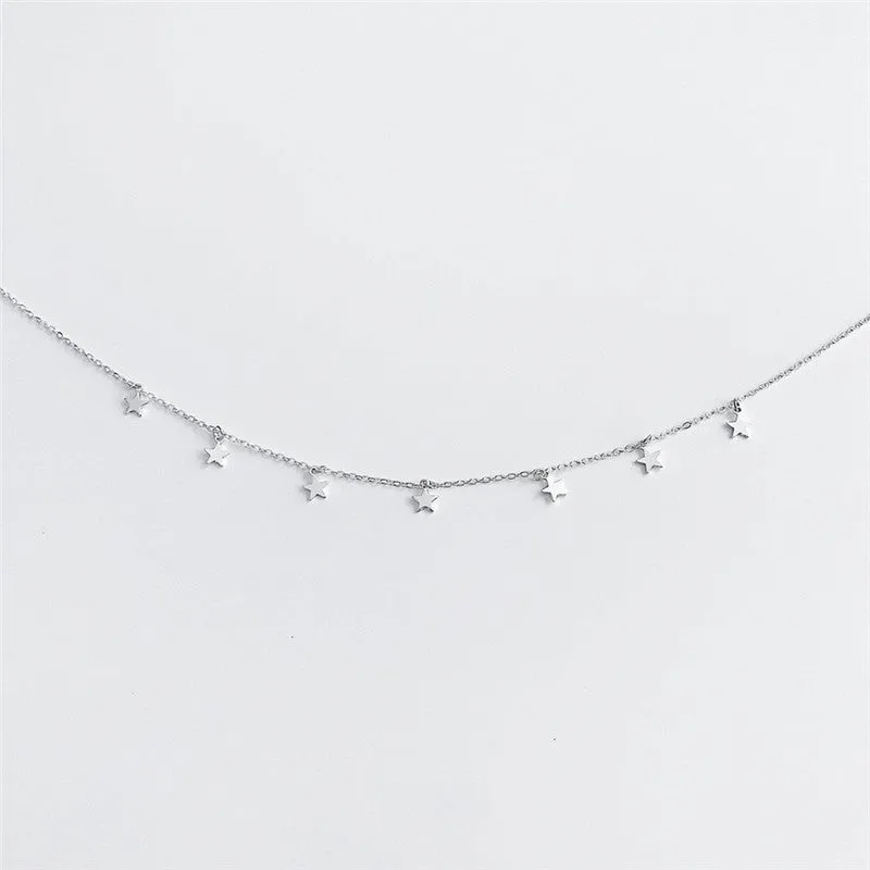 Gold Color Star Pendant Necklaces