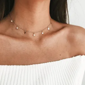 Gold Color Star Pendant Necklaces