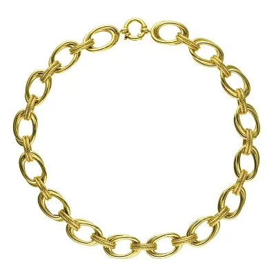Gold Double Link Necklace