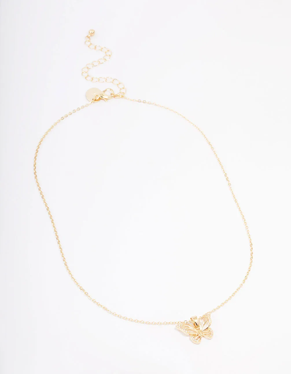 Gold Open Circle & Bar Cross Bracelet