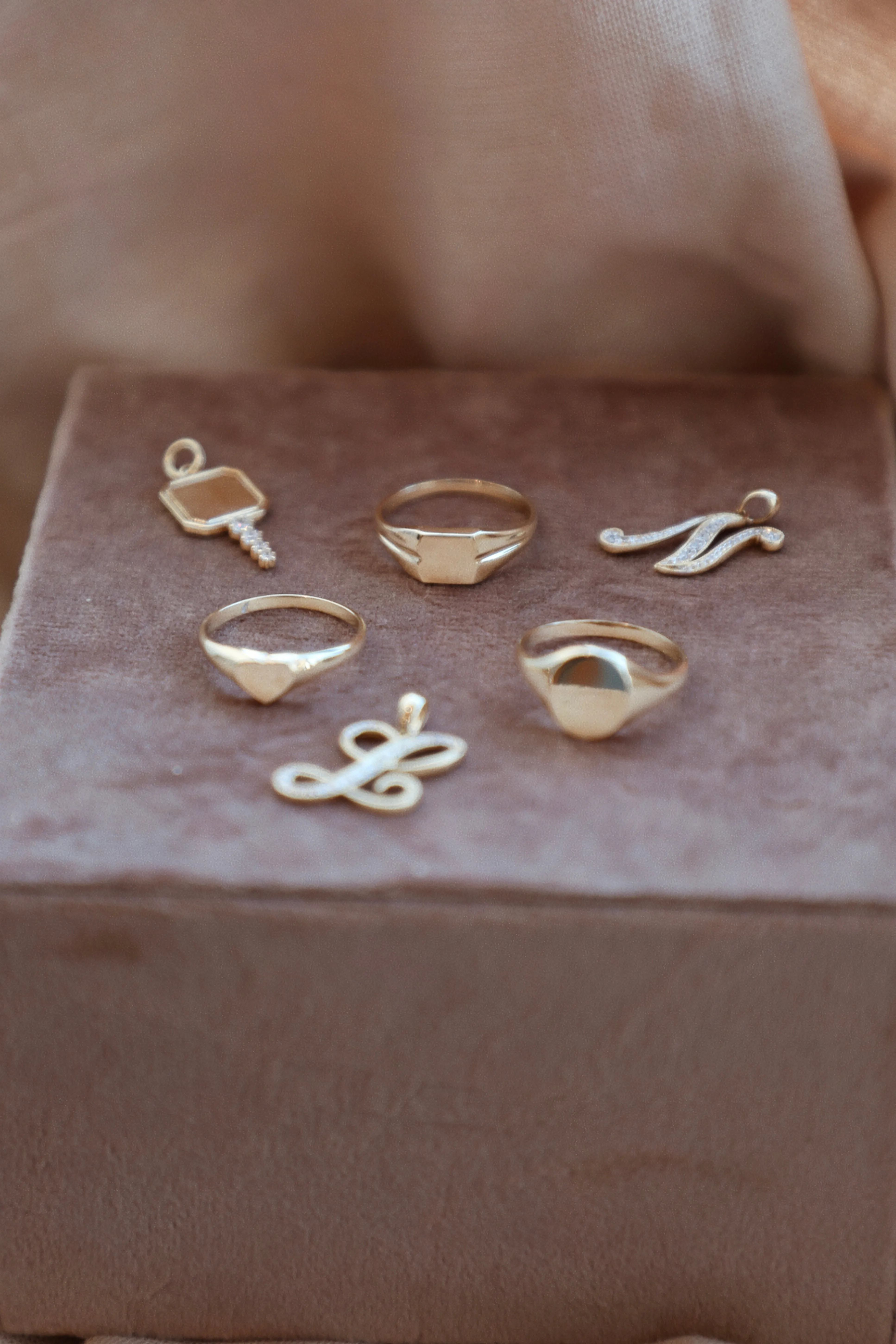 Gold Square Shaped Signet Ring