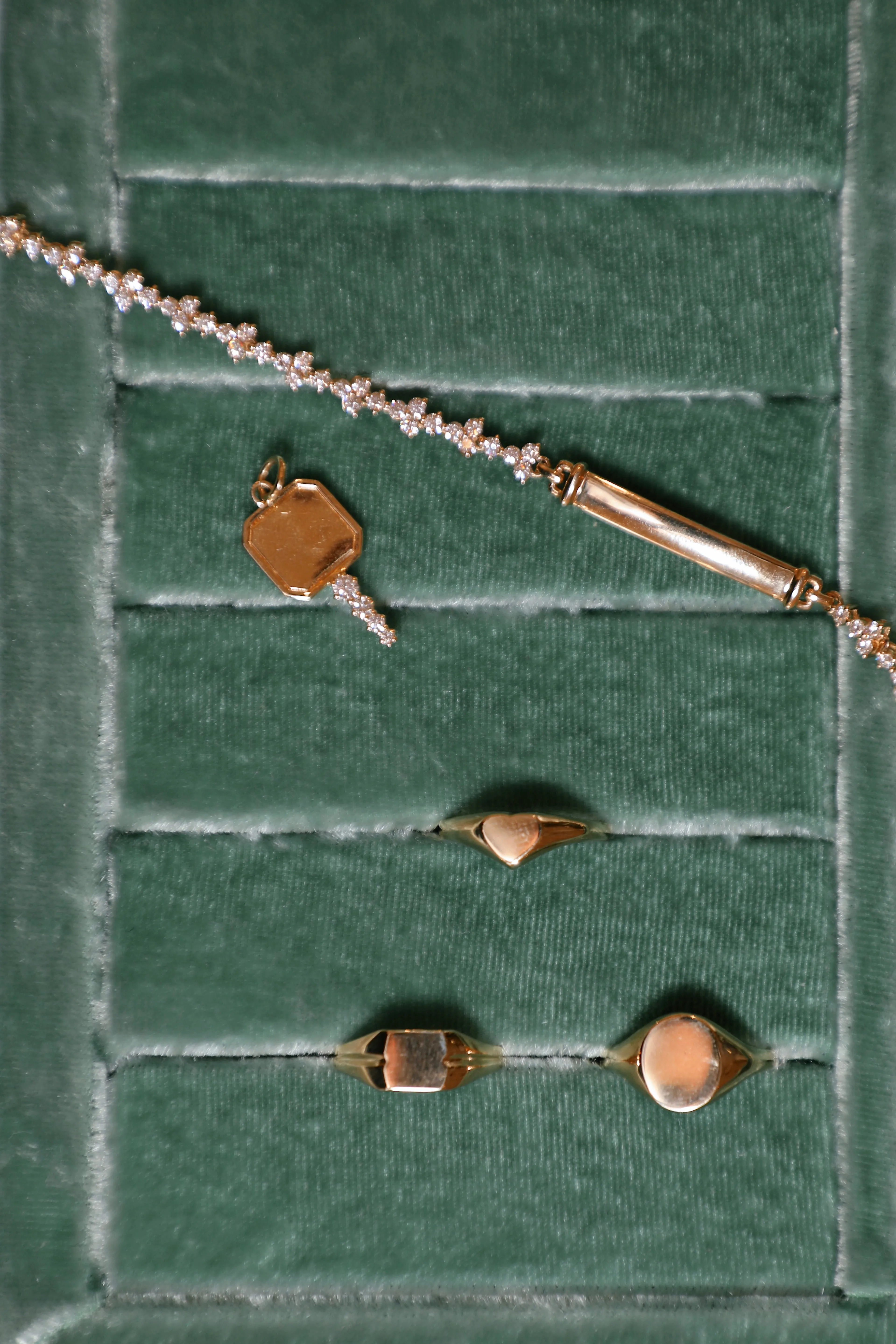 Gold Square Shaped Signet Ring