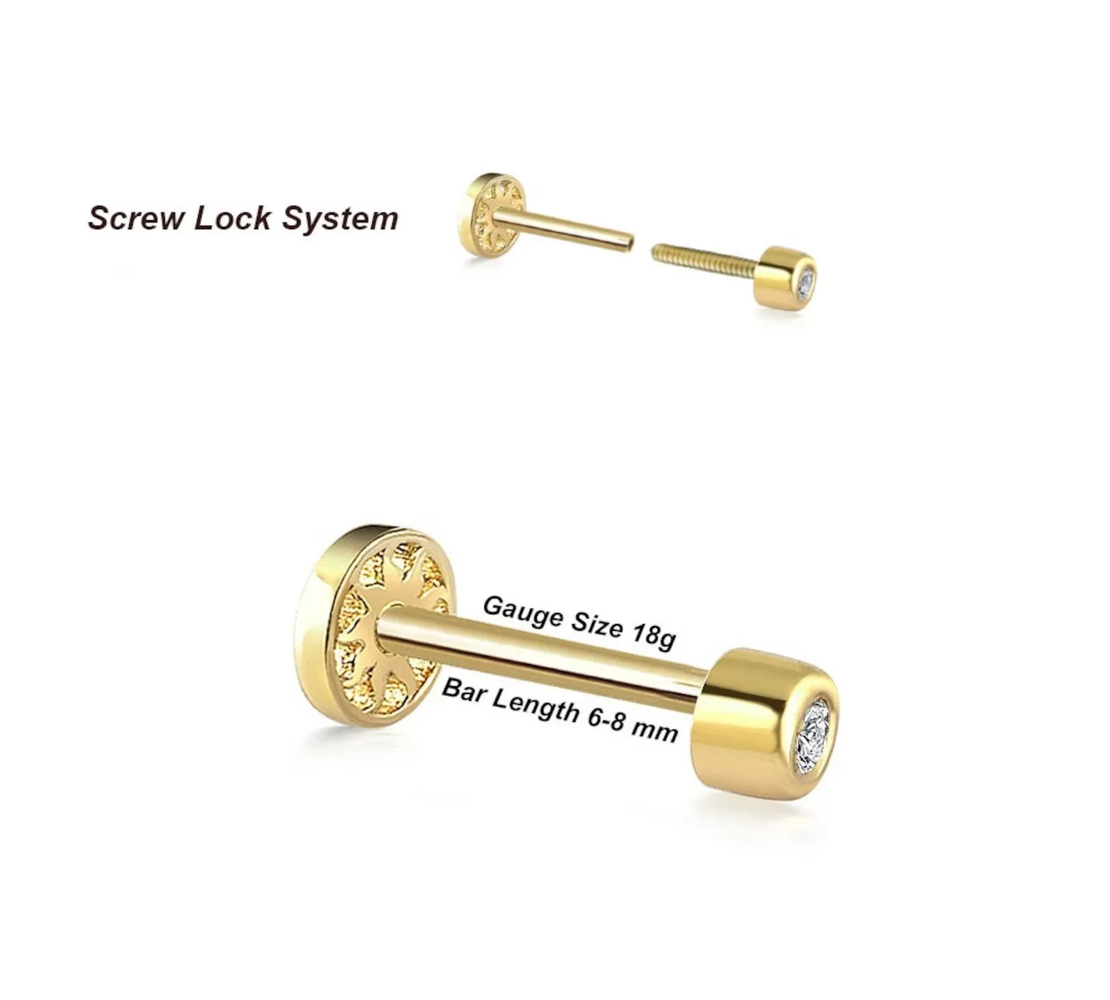 GOLD UNICORN PIERCING