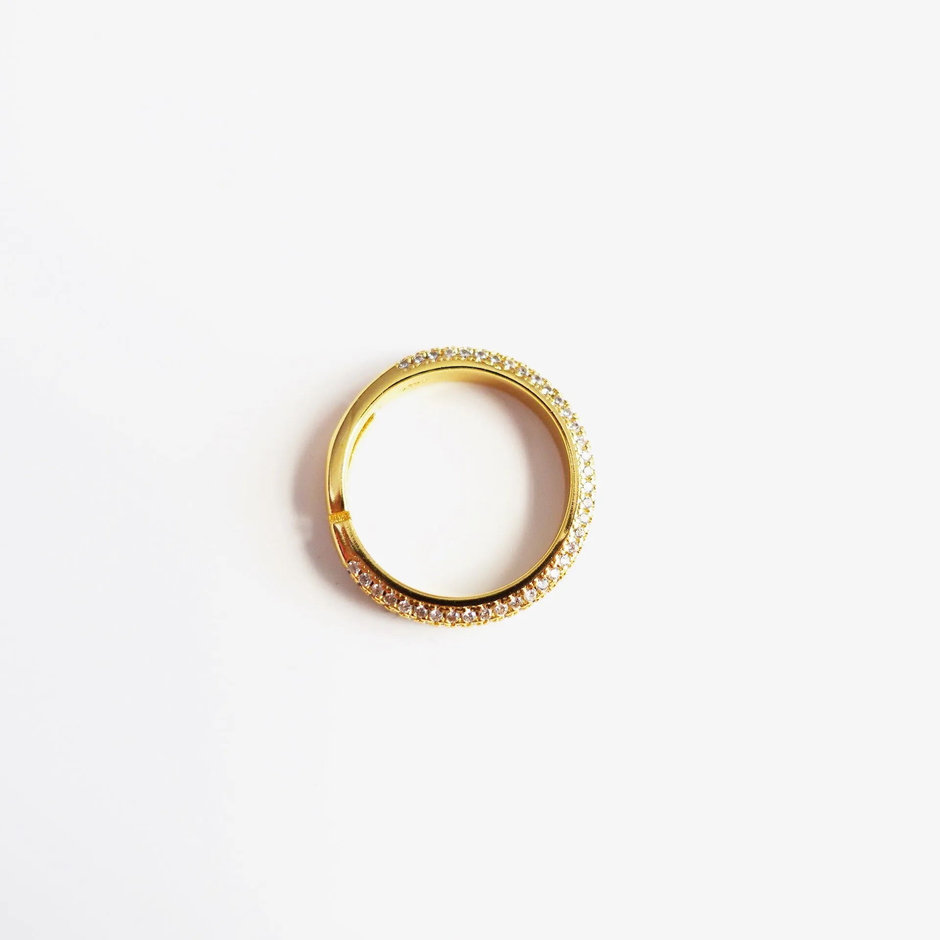 Gold Zircon Stack Ring