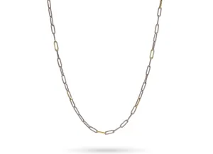 Golden Interval Paperclip Chain- 18 inches