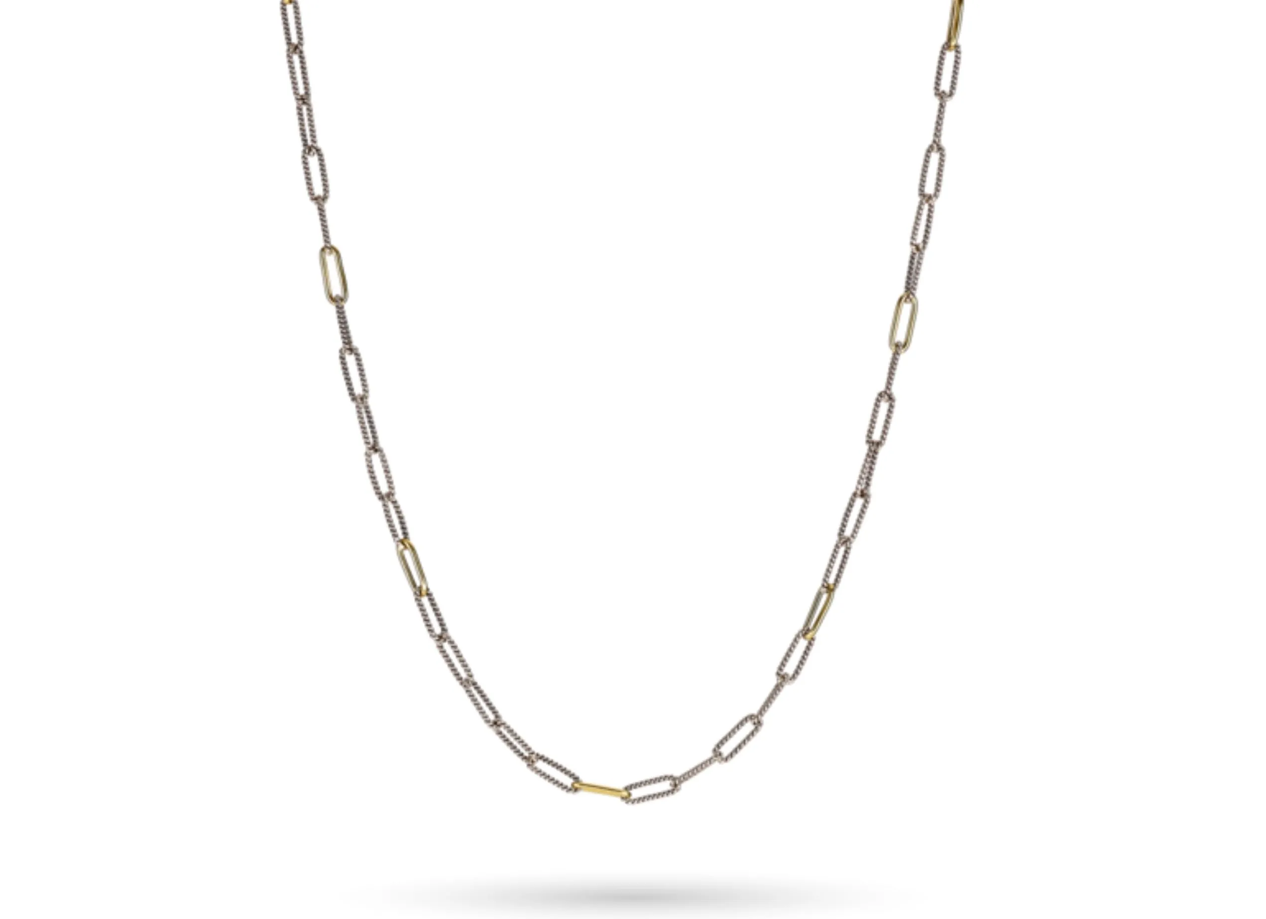 Golden Interval Paperclip Chain- 18 inches