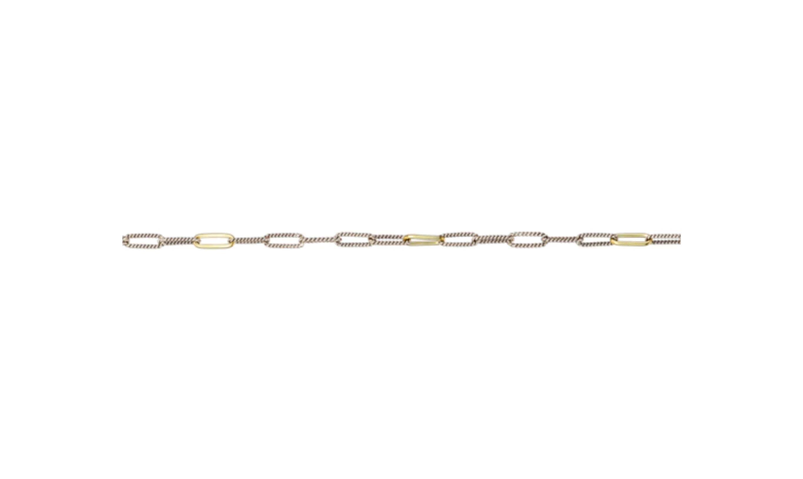Golden Interval Paperclip Chain- 18 inches