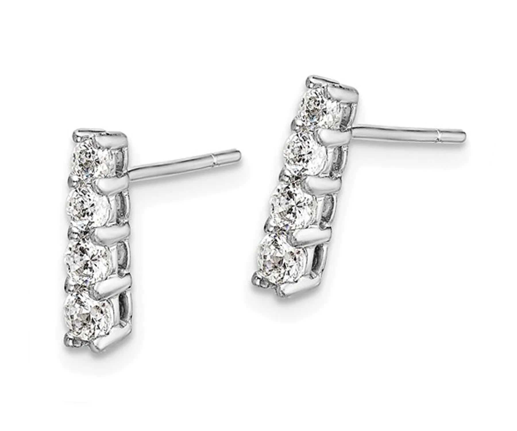 Graduated Bar Diamond Earrings