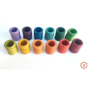 Grapat Coloured Rings - 72 pieces in 12 Colours