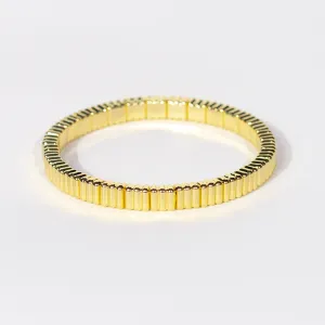 Groovy Enamel Bracelet | Gold | Thin