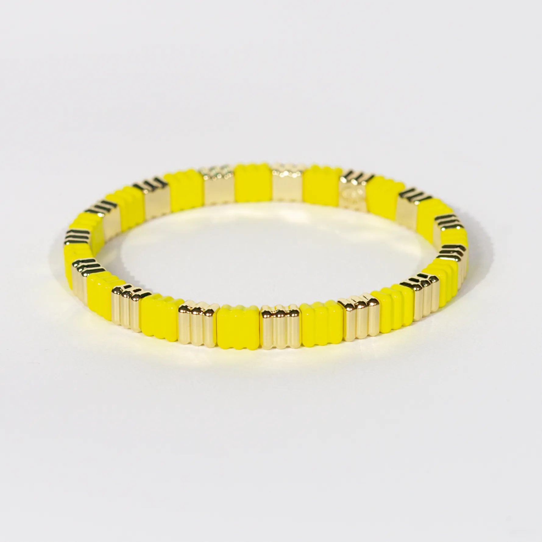 Groovy Enamel Bracelet | Pop Yellow | Thin