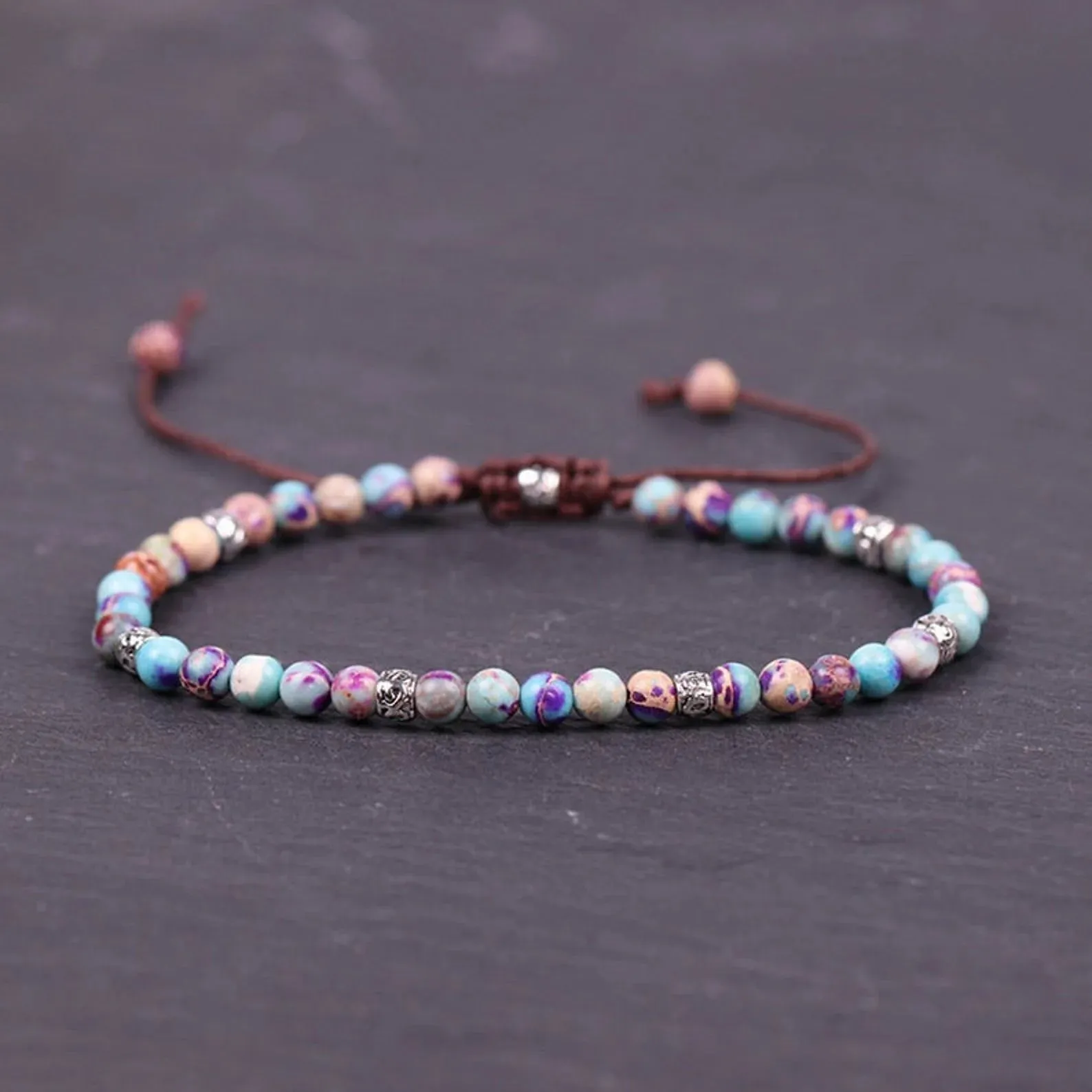 Grounding Positive  Natural Japser Energy Bracelet