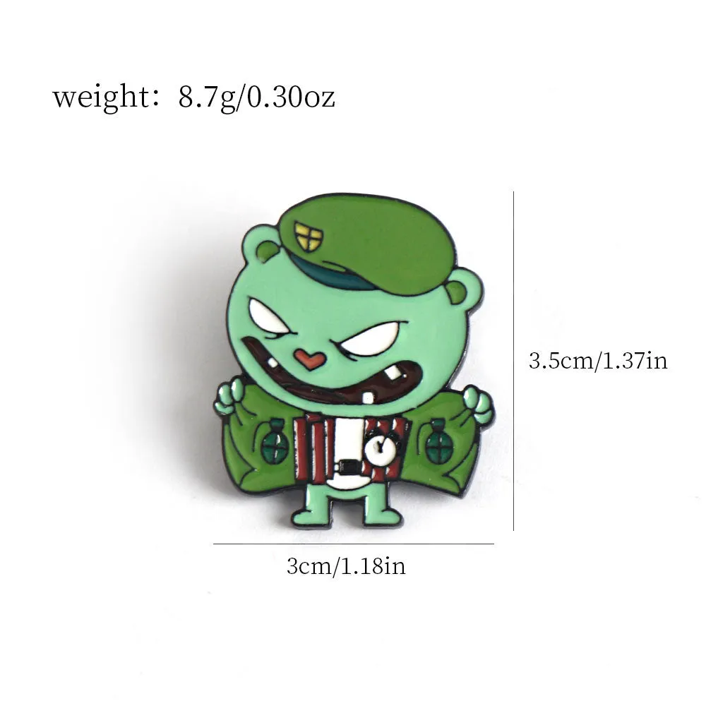 Happy Tree Friends Enamel Pin - A Whimsical Collectible 4 Pack