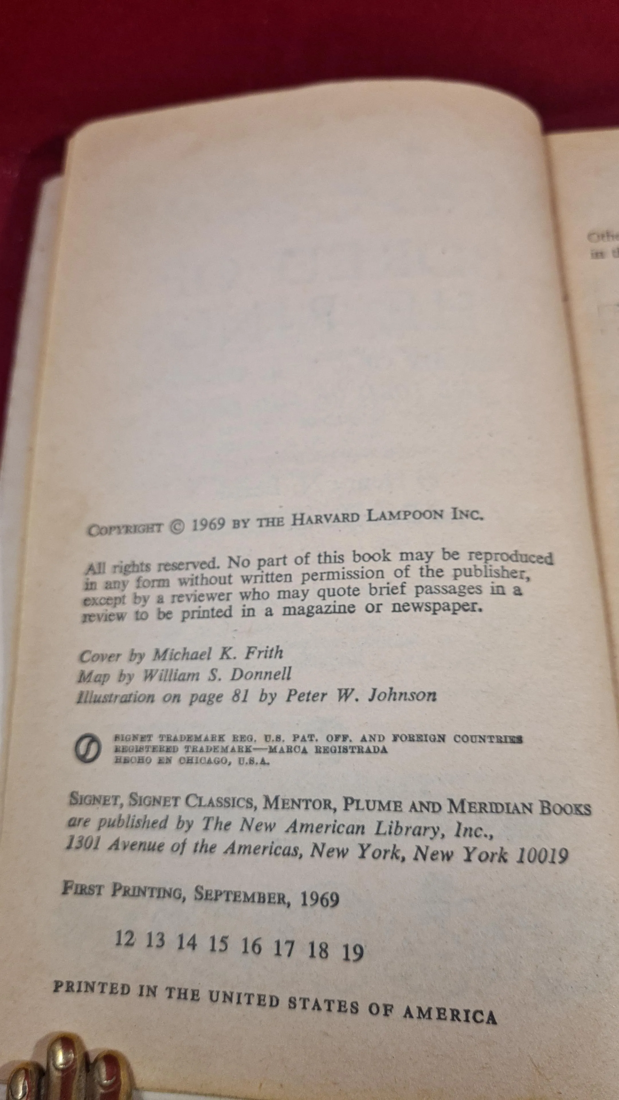 Harvard Lampoon - Bored of the Rings, Signet Book, 1969, First Edition, Paperbacks