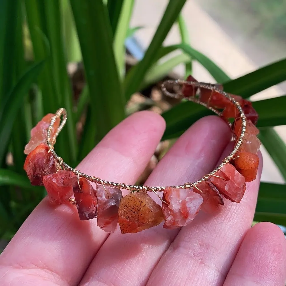 Healing Crystals Cuff Bangle