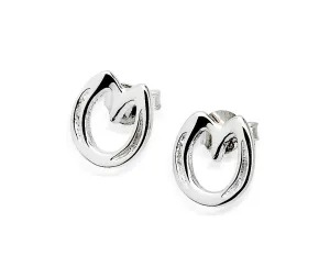 Heart Bar Earrings, Sterling Silver