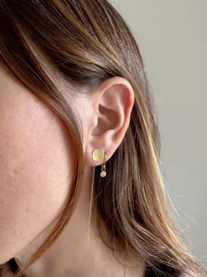 Heart Shape Pull Through Earrings