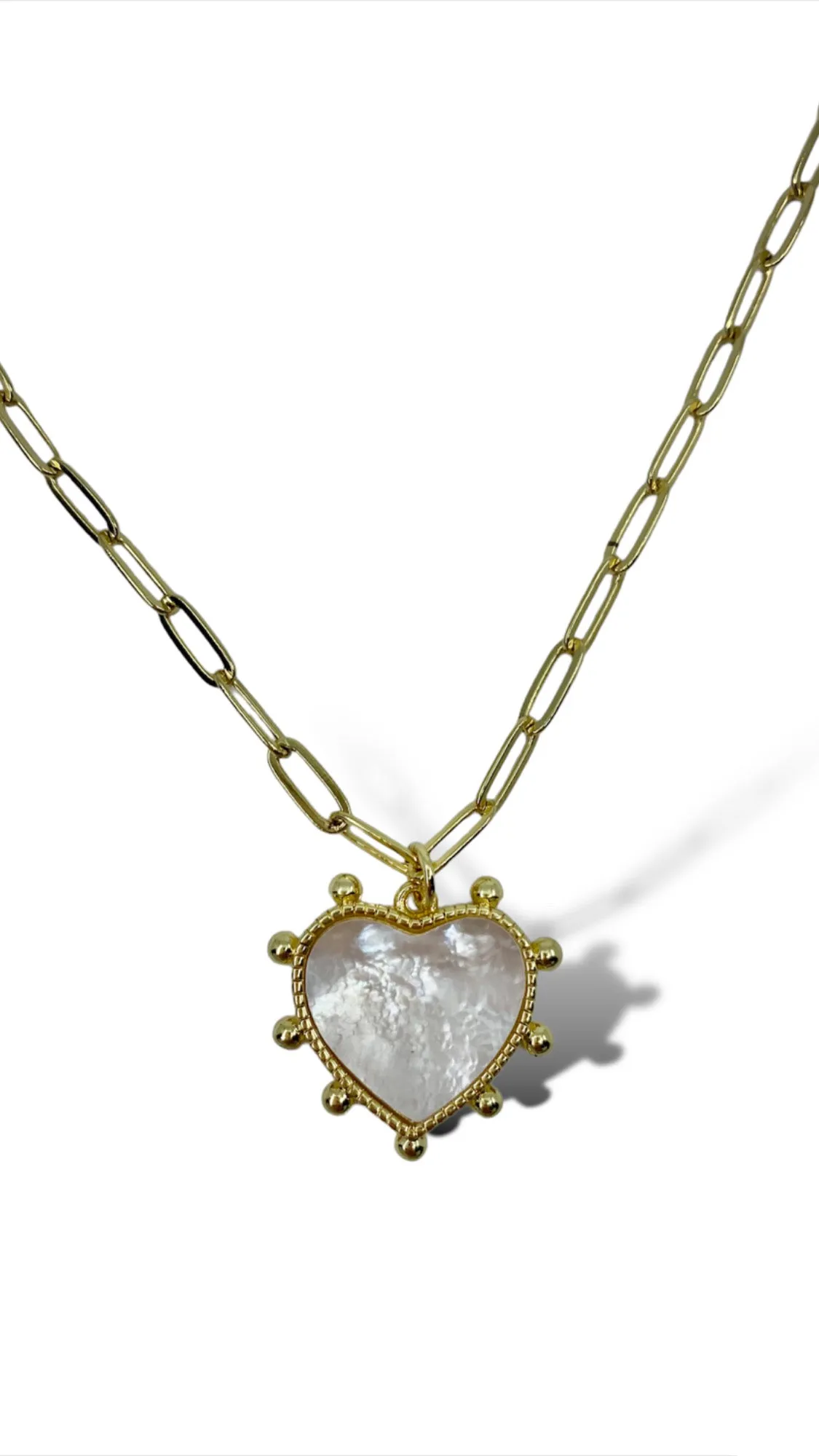 Heart Shell Pearl Necklace