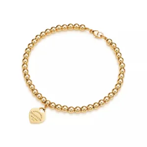 Heart Tag Bead Bracelet