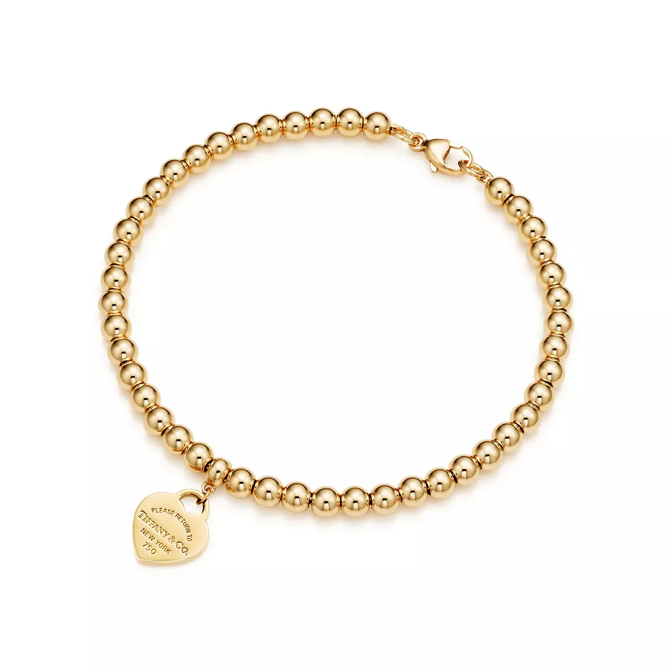 Heart Tag Bead Bracelet