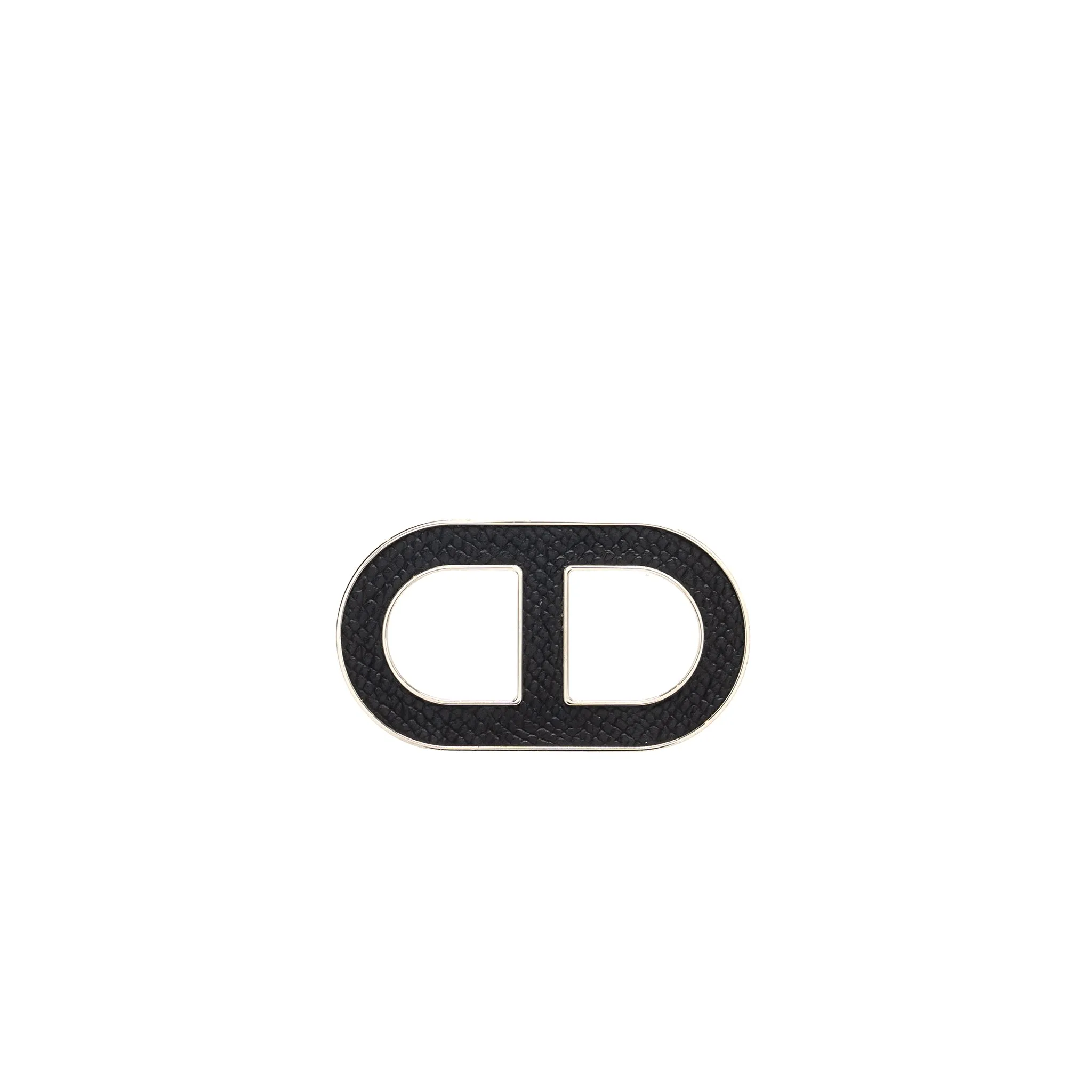 HERMES Chaine D’Ancre Brooch Epsom Black SHW