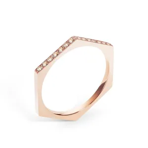 Hex Ring | Champagne Diamonds