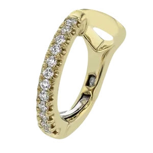 Hoop Earring in 18k Gold with Diamonds