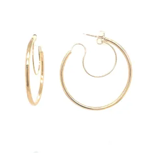 Hoop in Hoop Style Earrings - 14kt Yellow Gold
