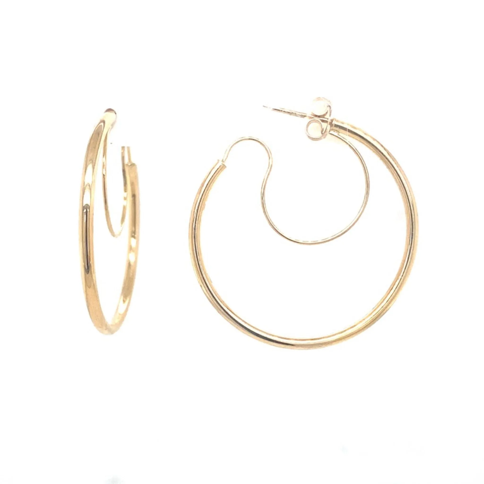 Hoop in Hoop Style Earrings - 14kt Yellow Gold