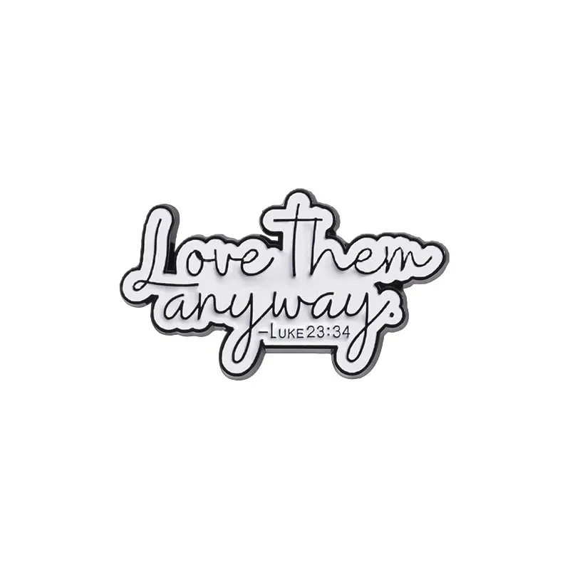 I Love Jesus Enamel Pins Religious Brooches Metal Badge