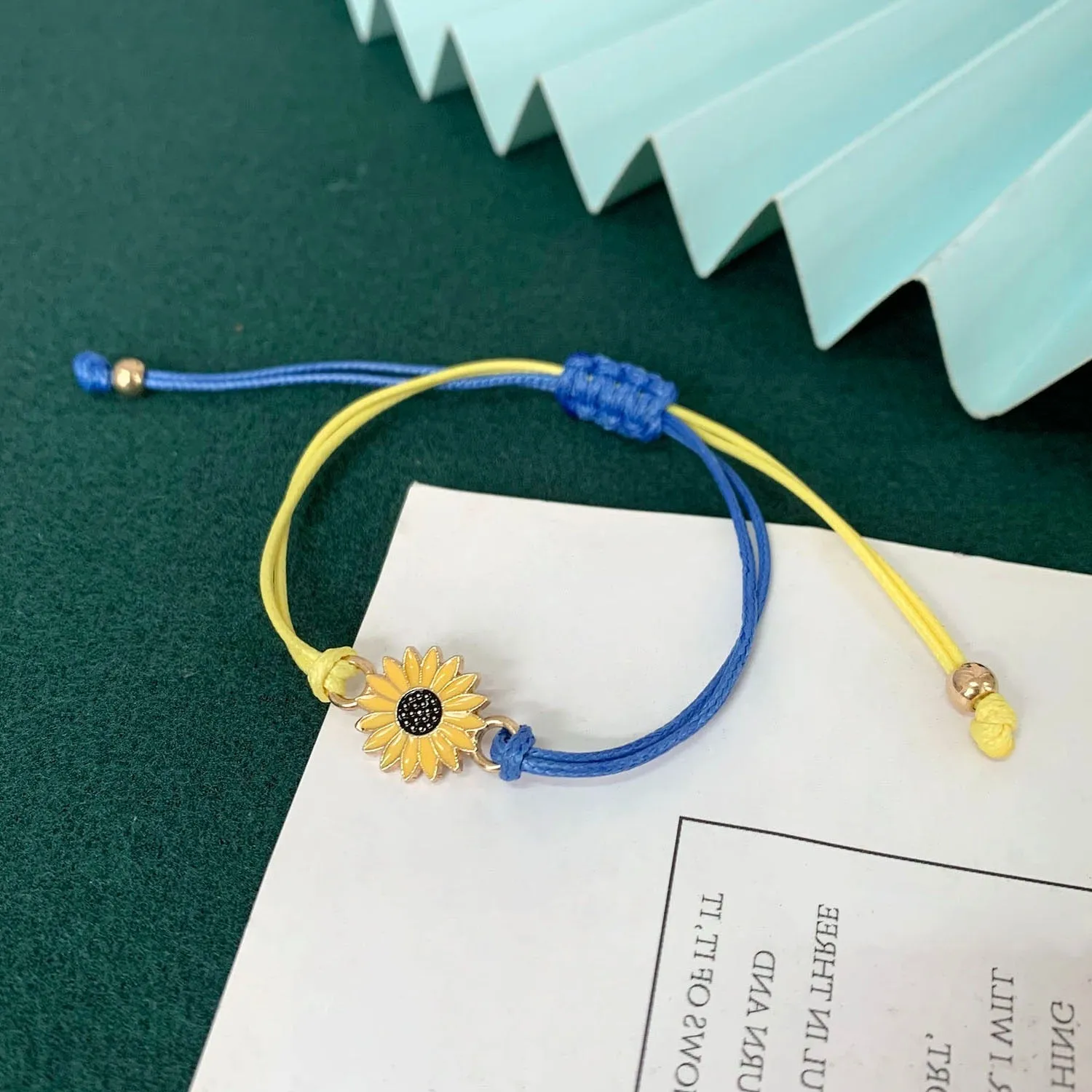 I stand with ukraine Sunflower bracelet
