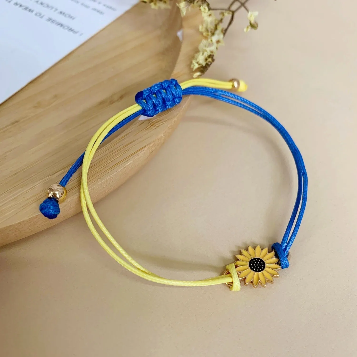 I stand with ukraine Sunflower bracelet