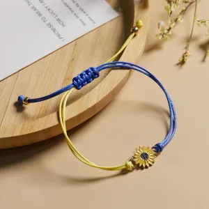 I stand with ukraine Sunflower bracelet