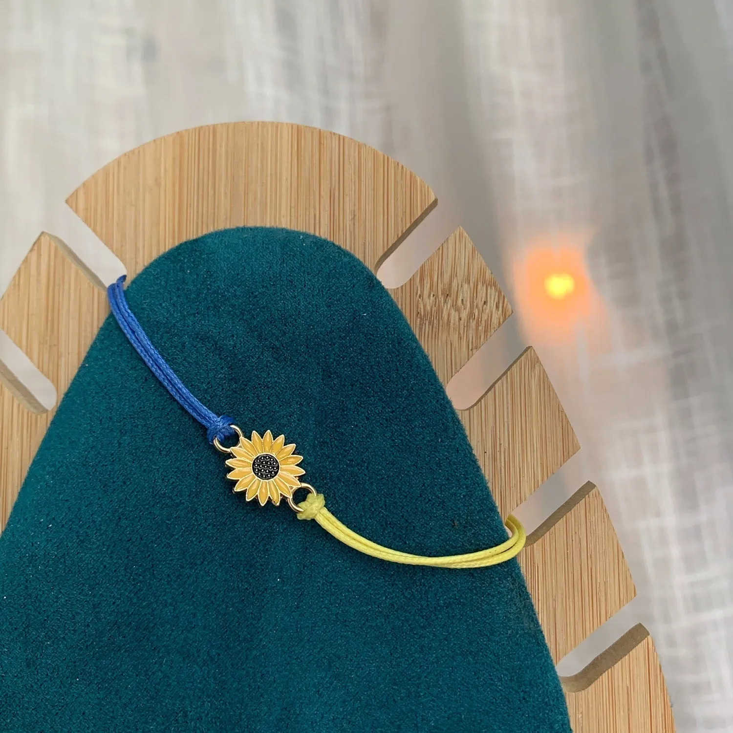 I stand with ukraine Sunflower bracelet