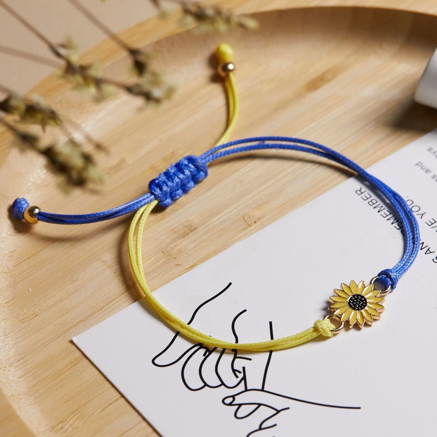 I stand with ukraine Sunflower bracelet
